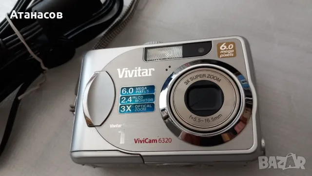 Vivitar Vivicam 6320 Silver 6.0 MP 3X Optical Zoom + AV кабел - 12€, снимка 5 - Фотоапарати - 55754101