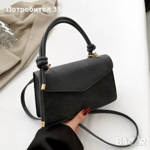 Малка дамска чанта с къса дръжка с възли 23х15х6см, снимка 4 - Чанти - 44327226