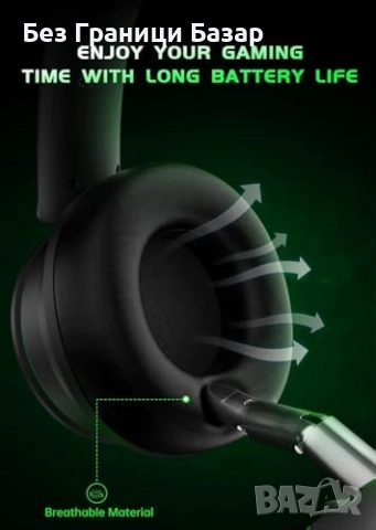 Нови Безжични гейминг слушалки за Xbox PS4 PS5 PC ENC микрофон 50mm за игри, снимка 7 - Аксесоари - 54349121