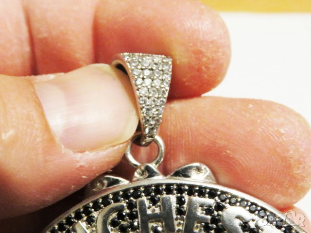 Голяма поръчкова сребърна емблема на  Manchester United, футбол Манчестер юнайтед сребро, снимка 3 - Колиета, медальони, синджири - 35584976