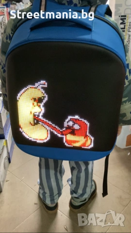 Смарт LED раница Wi-fi приложение Pixel ученическа, лед , мото мотор, снимка 8 - Раници - 54001845