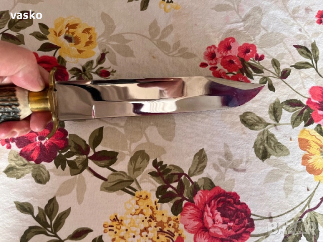 Нож 30см,нов,рог,бългрски, снимка 2 - Ножове - 52392418