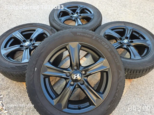 Лети джанти 17ки 5х114.3 Hyundai + зимни гуми 215/60/17 Hankook
