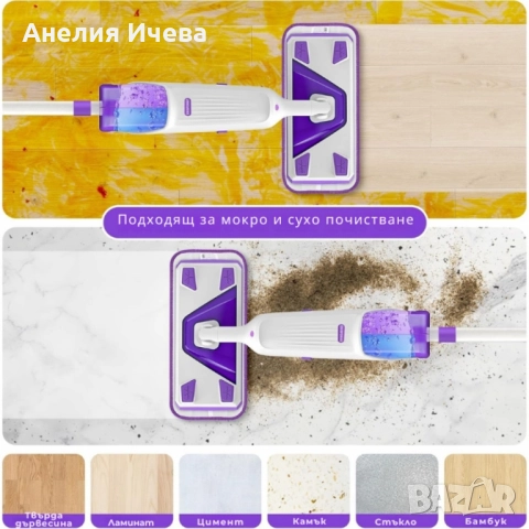 Спрей моп с двоен резервоар ЕNSPOWAY, снимка 3 - Други стоки за дома - 51919010