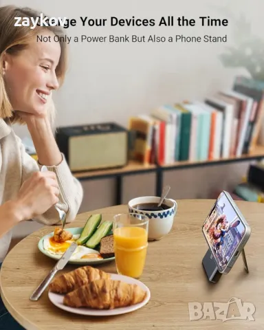 Преносимо зарядно устройство Magsafe 10000mAh, безжична магнитна захранваща банка, снимка 3 - Оригинални зарядни - 47791899