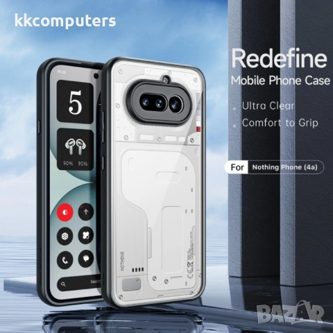 DUX DUCIS Aimo Прозрачен Калъф за Nothing Phone (4a) - PC+TPU, 0.8mm защита, 1.2m SGS, REACH, Черен, снимка 3 - Калъфи, кейсове - 54087517