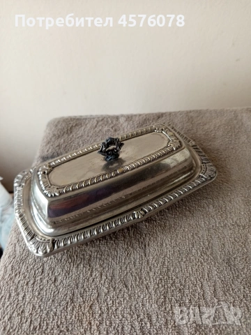 старинен комплект от бронз за подправки и посребрена купа за масло, снимка 3 - Антикварни и старинни предмети - 53888498