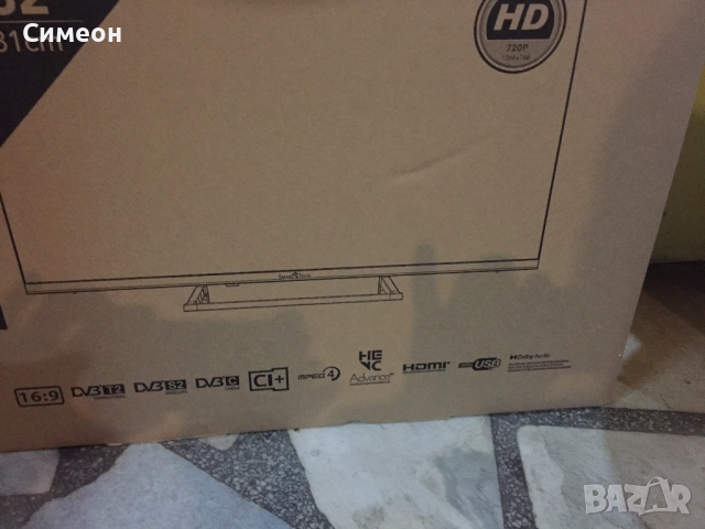 Нов телевизор 32”инча,LED,гаранция, снимка 3 - Телевизори - 43496958
