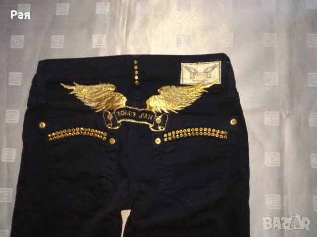 Дамски черни дънки слим модел Robins Jeans, снимка 1