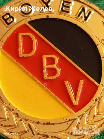 Рядка емайлирана значка ГЕРМАНСКА БОКСОВА ФЕДЕРАЦИЯ за КОЛЕКЦИЯ 52818, снимка 3 - Колекции - 53081292