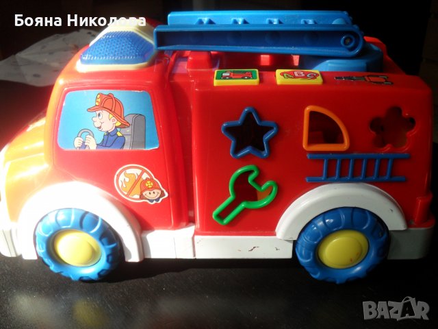 Голяма пожарна сортер със звук, снимка 3 - Коли, камиони, мотори, писти - 36770955