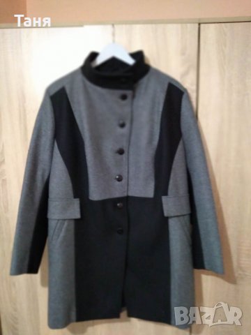 Дамско палто, сиво и черно, снимка 2 - Палта, манта - 30871918