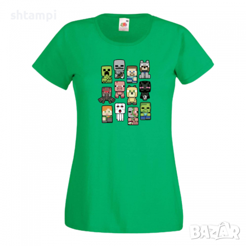 Дамска тениска Minecraft Drawing Characters Minecraft,Игра,Забавление,подарък,Изненада,Рожден Ден., снимка 10 - Тениски - 36520940