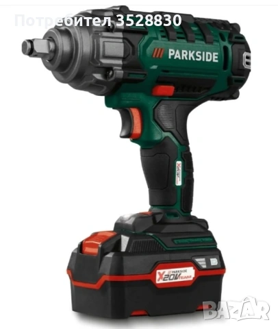 Акумулаторен гайковерт Parkside PASSK 20-Li B2 с батерия и зарядно (нови), снимка 2 - Други инструменти - 53148113