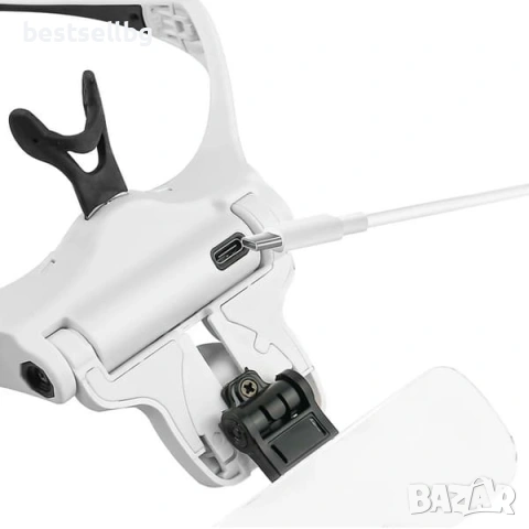 Професионална акумулаторна лупа за глава с LED осветление 5 лещи за четене шиене бродиране гоблени, снимка 9 - Други инструменти - 54110062