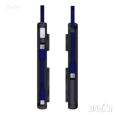 Външна батерия 3MK 10000 mAh, безжично зареждане + подарък, снимка 3 - Външни батерии - 52446474