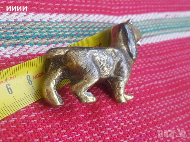 Бронзова пластика статуетка ловно куче , снимка 3 - Антикварни и старинни предмети - 52837193