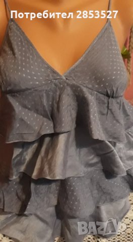 Zara Топ с коприна, снимка 2 - Корсети, бюстиета, топове - 34232504