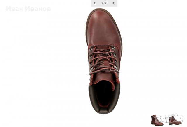 боти TIMBERLAND London Square Oxford Red  номер 39, снимка 6 - Дамски боти - 36808715