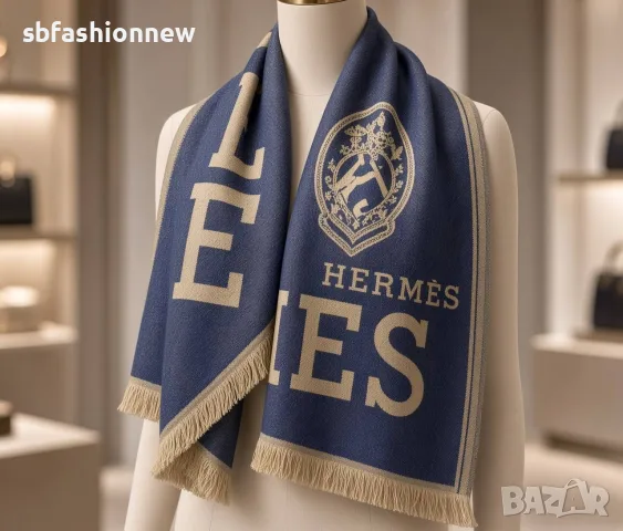 Hermes шал ✨ кашмир и коприна, снимка 6 - Шалове - 56336742