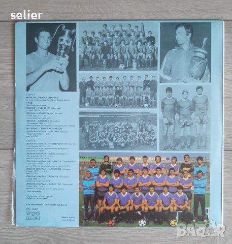 75 години футбол в ЛЕВСКИ СПАРТАК- НОВА ПЛОЧА ,СИН ВИНИЛ ЦЕНА-65лв, снимка 4 - Грамофонни плочи - 37661186