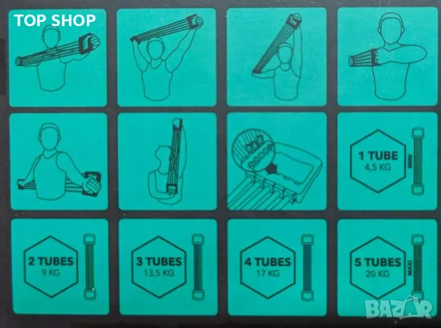 Фитнес ластици с  променливо натоварване КАЙТАН спорт-20 кг, снимка 7 - Фитнес уреди - 48504752