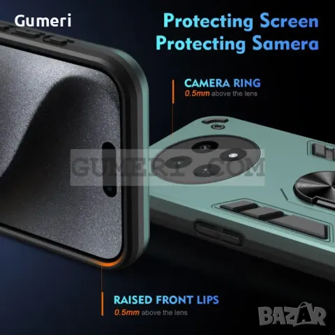 Хибриден Кейс с Ринг за Realme 12x, снимка 4 - Калъфи, кейсове - 47607882