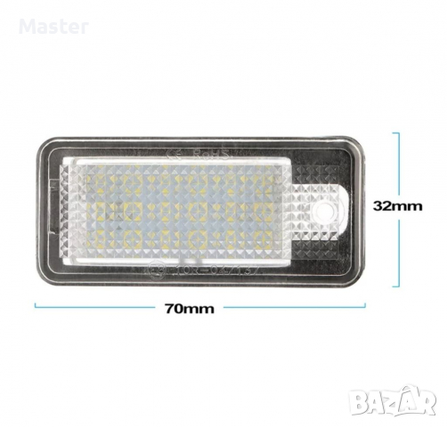 Led плафони за Audi A3 S3 A4 S4 B6 A6 S6 A8 S8, снимка 2 - Аксесоари и консумативи - 36397793