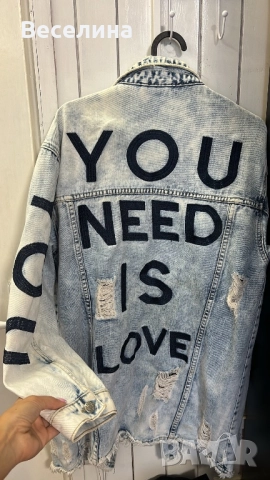 Дамско дънково яке, снимка 2 - Якета - 52200296