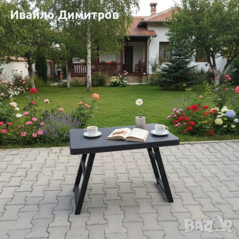 Сгъваема пикник маса-къмпинг масичка – Антрацит, снимка 4 - Маси - 54215804