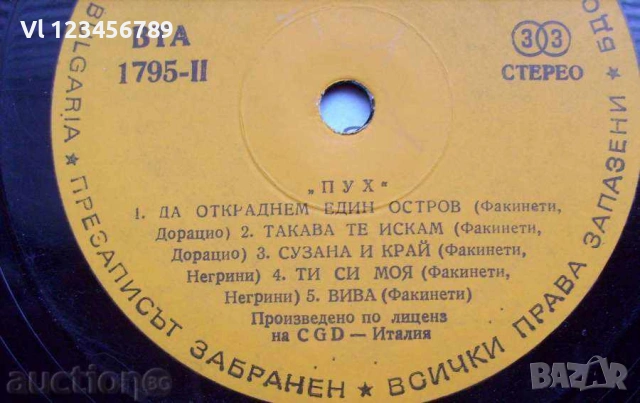 грамофонна плоча - Група Пух / Pooh - Viva - № 1795, снимка 4 - Грамофонни плочи - 53193094