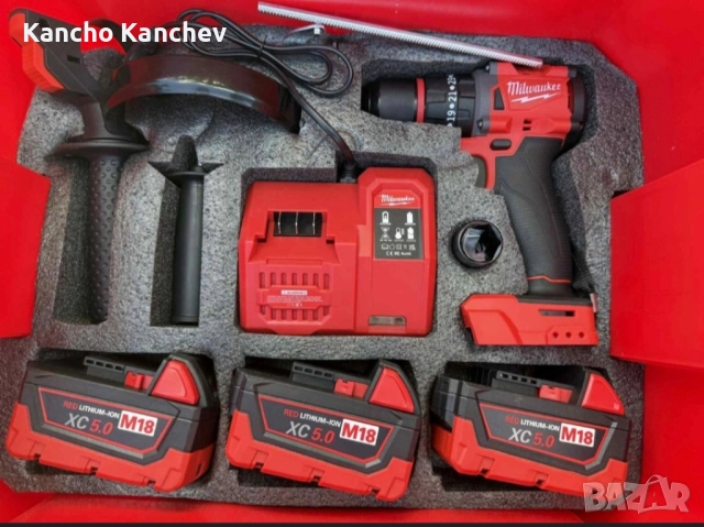 Топ Цена! Комплект Milwaukee 18V 5.0AH, снимка 4 - Винтоверти - 52354671
