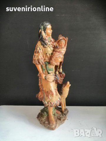 Декоративна статуетка индианка, снимка 3 - Статуетки - 40191942