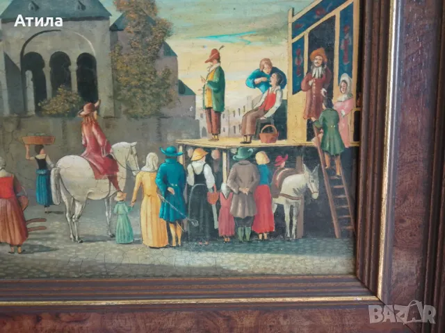 картина 43/37 см 1840 г., снимка 2 - Картини - 48875030