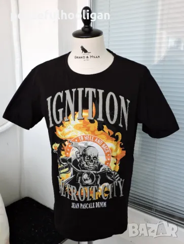 Ignition To the Hell and Back Jean Pascale Biker Т-Shirt - мъжка тениска размер L, снимка 1