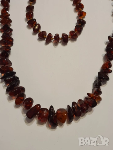 Продавам уникален комплект от естествен балтийски кехлибар – колие и гривна, снимка 2 - Колиета, медальони, синджири - 53077820