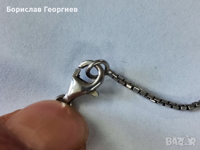 Сребърна верижка с медальон 925, снимка 4 - Колиета, медальони, синджири - 44163424