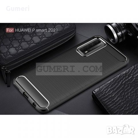 Huawei P smart 2021 Карбонов удароустойчив гръб , снимка 3 - Калъфи, кейсове - 31195292