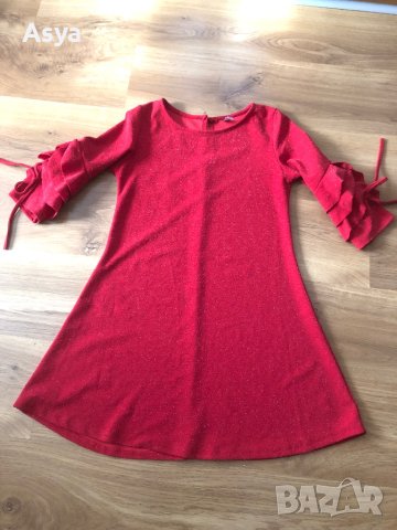 Червена рокля , снимка 2 - Рокли - 42755882