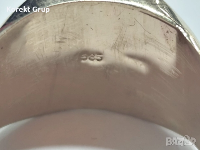 Златен мъжки пръстен 14к, снимка 4 - Пръстени - 52901282