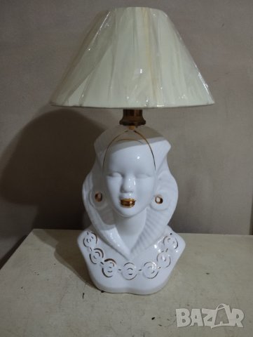 порцеланова нощна лампа в стил арт деко, снимка 1 - Настолни лампи - 42696878