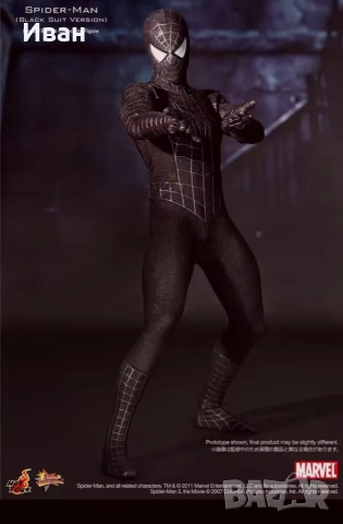 Hot Toys Spider-Man 3 (Black Suit) Deluxe 1/6th/ Спайдър - мен симбиотичен лукс издание, снимка 13 - Колекции - 47223401