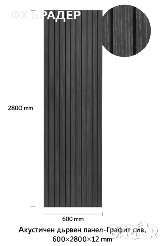 Декоративен акустичен панел 2800x600мм, Модерен интериор и шумоизолация, снимка 3 - Изолации - 52071860