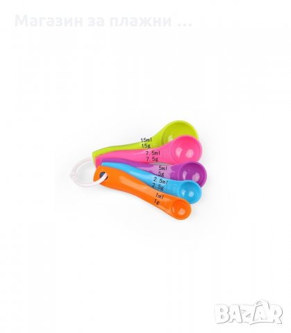 ДОМАКИНСКИ МЕРИТЕЛНИ ЦВЕТНИ ЛЪЖИЧКИ 5 БР. - код 1611, снимка 2 - Аксесоари за кухня - 34275979