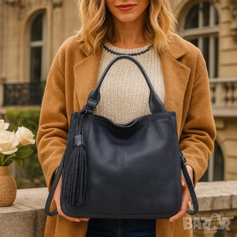 Стилна дамска чанта с голям обем и организация, снимка 6 - Чанти - 51865264