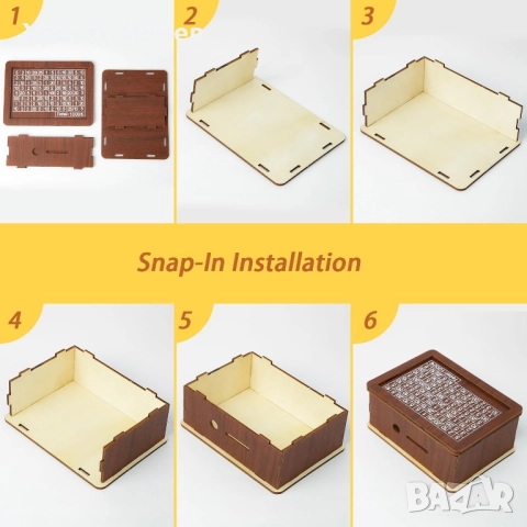 Дървена касичка с цел за спестяване от 3000 евро и цифри за отбелязване, снимка 3 - Други стоки за дома - 51987958