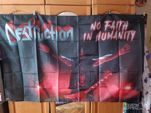 DESTRUCTION-No Faith in Humanity Flag-2 размера, снимка 1 - Китари - 42398799