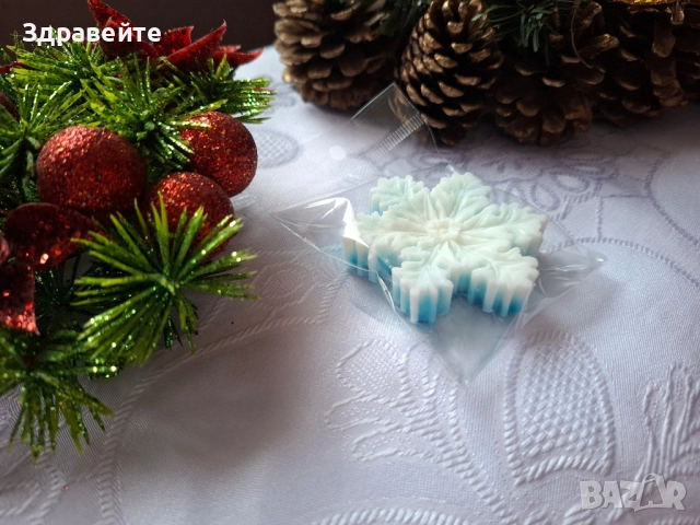 Промо!!! Красиви коледни глицеринови сапунчета, снимка 9 - Декорация за дома - 52539762