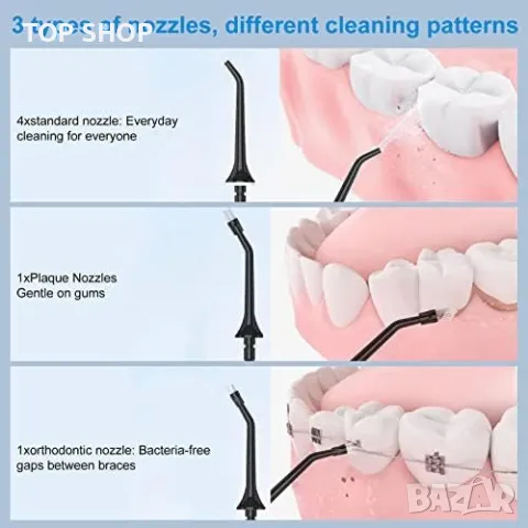Нов Водоустойчив безжичен иригатор за устна кухина/Премахване зъбна плака/USB акумулатор, снимка 5 - Тримери - 49732384