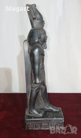 Египетска фигура-черен камък, снимка 5 - Антикварни и старинни предмети - 49202652